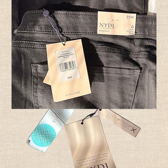 Black Denim High Waisted Boot Cut Jeans - Picture 2 of 3